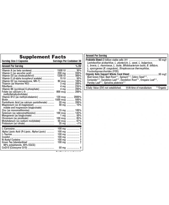 Nature's Plus Keto Living Daily Multi 90vcaps